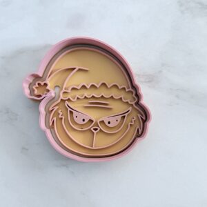 Grinch 2, wysokość 8,5 cm, szerokość 8cm – z tłoczeniem